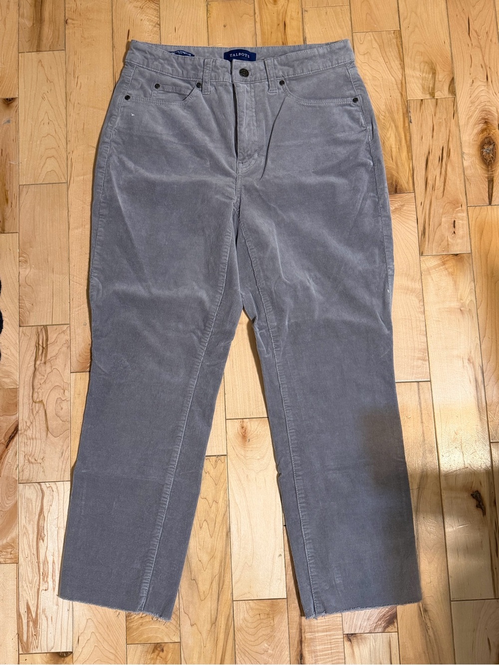 Talbots size 6 Women’s Light Gray Corduroy Straight Pants